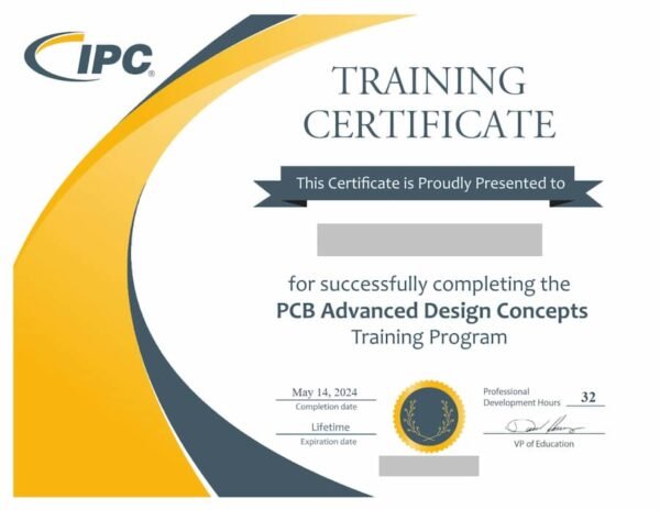 PCB ADC certificate