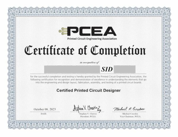 PCEA certificate